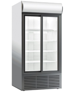Display køleskab M. 2 Døre, I Sort – Coldera