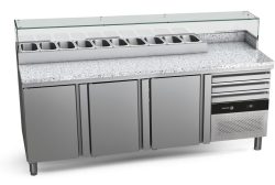 CPZG-3G GR, Pizza counter with granite table top - Fagor