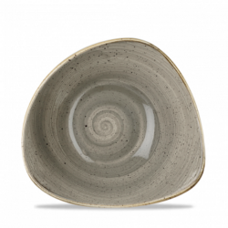 Stonecast Peppercorn Grey trekantet skål 23 cm, Churchill