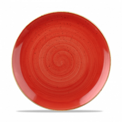 Stonecast Berry Red flad tallerken 26 cm, Churchill