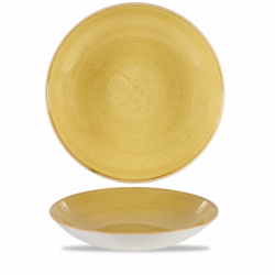 Stonecast Mustard Seed Yellow dyb tallerken 31 cm, Churchill