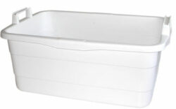 Tub, rectangular, white, 26 ltr.