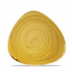 Stonecast Mustard Seed Yellow trekantet tallerken 19,2cm, Churchill