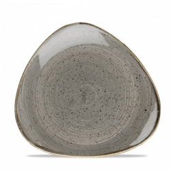 Stonecast Peppercorn Grey trekantet tallerken 23 cm, Churchill