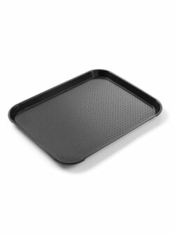 Serveringsbakke i sort plast 26,5x34,5x(h)2 cm, Hendi