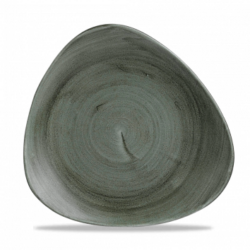 Stonecast Patina Burnished Green trekantet tallerken 26,5 cm, Churchill