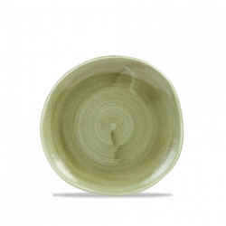 Stonecast Patina Burnished Green organic flad tallerken 18,6 cm, Churchill
