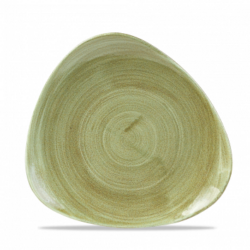 Stonecast Patina Burnished Green trekantet tallerken 23 cm, Churchill