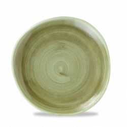 Stonecast Patina Burnished Green organic flad tallerken 21 cm, Churchill