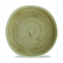 Stonecast Patina Burnished Green organic flad tallerken 26,4 cm, Churchill