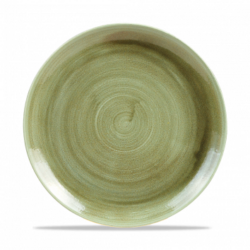 Stonecast Patina Burnished Green flad tallerken 26 cm, Churchill