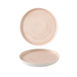 Stonecast Canvas Coral flad tallerken med kant 27,5 cm, Churchill