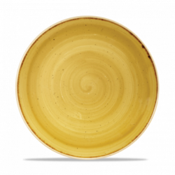 Stonecast Mustard Seed Yellow flad tallerken 26 cm, Churchill