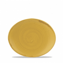 Stonecast Mustard Seed Yellow oval tallerken 19,2 cm, Churchill