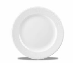 Super Vitrified Bamboo White flad tallerken med smal fane 23,4 cm, Churchill