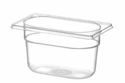 Gastrobakke i klar plast 1/9 100 mm