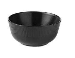 Groovy stoneware skål i sort Ø14,5 cm