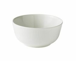 Groovy stoneware skål i hvid Ø14,5 cm