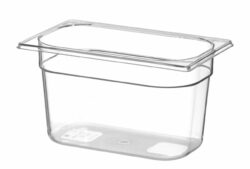 Gastrobakke i klar plast 1/4 200 mm