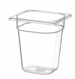 Gastrobakke i klar plast 1/6 150 mm