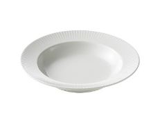Groovy stoneware suppe tallerken i hvid 23 cm