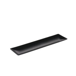Quadro rektangulær tallerken i sort stentøj 30x8 cm