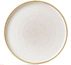 Stonecast Barley White flad tallerken med kant 26 cm, Churchill