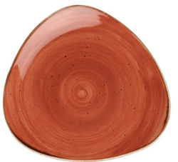 Stonecast Spiced Orange, trekantet tallerken 24,5 cm, Churchill