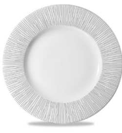 Super Vitrified Bamboo White flad tallerken med bred fane 23,60 cm. (hvid) fra Churchill