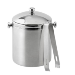 Isspand mat/blank stål 1 liter Ø12cm