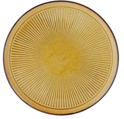 Flad tallerken Ø27 cm i mustard, Cosy