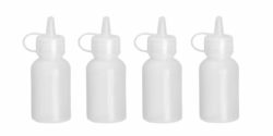 Plastikflaske i klar 50 ml sæt á 4 stk, Hendi