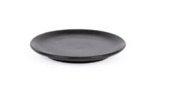 Flad tallerken Ø22 cm i sort, Clay