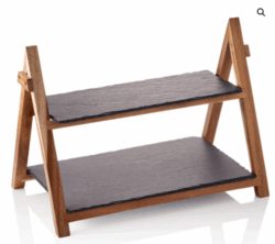 Skiffer serveringsopstas med 2 etager, WAS35,5x 22,5/35,5x15 cm