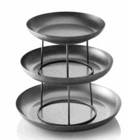 Steel & style opsats med 3 bakker, WAS-Ø25, Ø30, Ø35 cm