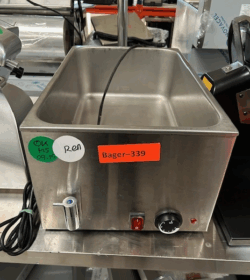 bain marie, brugt - 14 dages garanti. Du kan tilkøbe 12 mdr. for 799 kr.