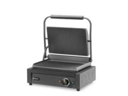 Klemgrill single rillet top og bund i sort, Hendi