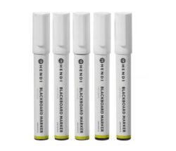 Tuscher til mærkning af tavler, bøtter, frostposer, sæt á 5 stk (hvide 6 mm), Hendi