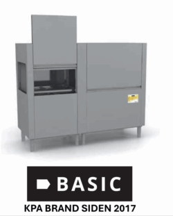 Tunnelopvaskemaskine BASIC m/ forskyllesektion, uden tørresektion (ekstraudstyr)