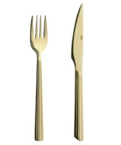 RAW bestik steakbestik sæt á 8 dele i champagne