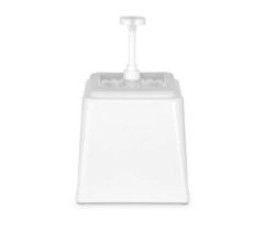 Sauce dispenser med pumpe i hvid, Hendi