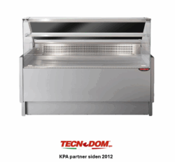 Køledisk 300 cm bred, 90 cm dyb, Tecnodom Vigo - sort RAL9005