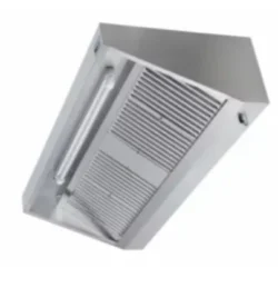 Vægmonteret emfang 700 mm, skråtstilletDimensioner (BxDxH): 1800x700x450 mmLuftgennemstrømning: 1680 m3/tAntal filtre (400×400 mm): 3Vægt: 40