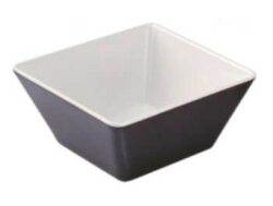 Melamine square bowl in black/white 9x9x5,5 cm, Pujadas