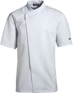 Kortærmet unisex kokke-/tjernejakke i hvid str. XS, Kentaur (restsalg)