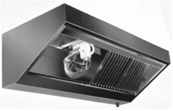 UDGÅR Industriemfang m/motor 2400*900*450 m/LED lys - Antal filtre: 4 - Luftflow 2100 m3 Filter type B Labyrint