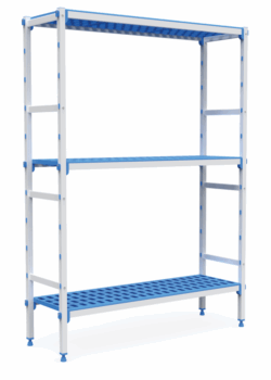 Køle-/fryserumsreol m/3 hylder 385 mm dybe og flere længder, Pujadas