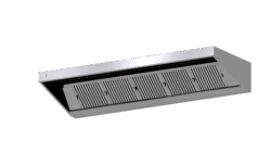 Industriemfang 2400*900*450 m/LED lys - Antal filtre: 4 - Luftflow 2100 m3 Filter type B Labyrint