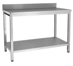 Stålbord 60/70 med bagkant, Tecnodom