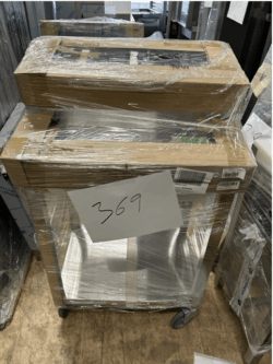 RESTSALG: rullebord med opsats til 1/4 kantiner måler 660x500x900